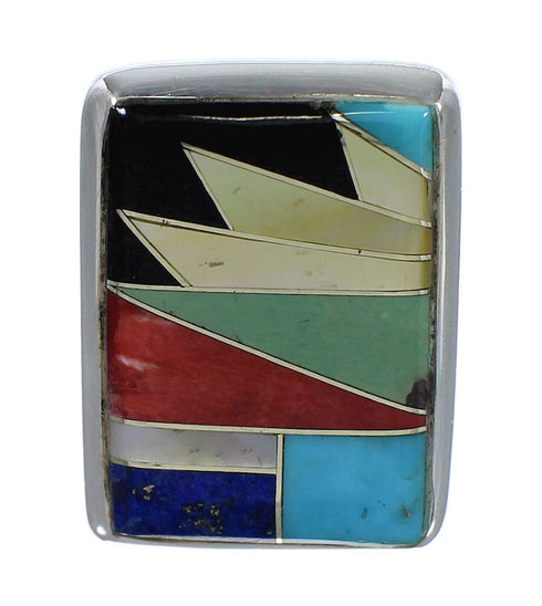 Multicolor Sterling Silver Southwestern Ring Size 8-1/4 YX77501